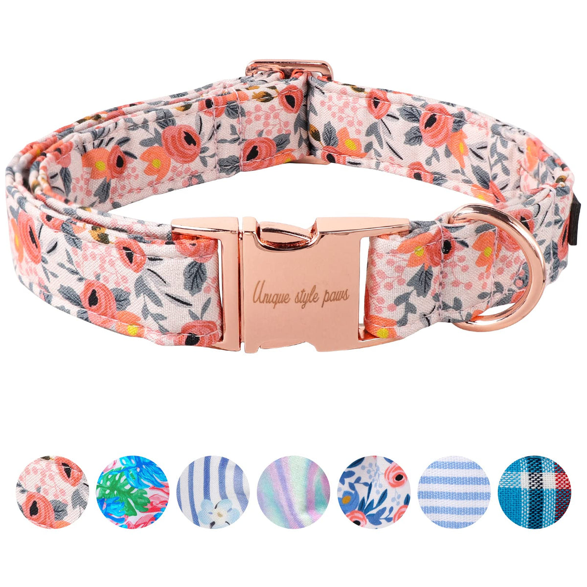 Unique Style Paws Metal Buckle Banana Leaves Dog Collar, Durable & Cute, Suitable for Small, Medium & Large Dogs, Unique Design, Superior Craftsmanship, Exceptional Customer Service