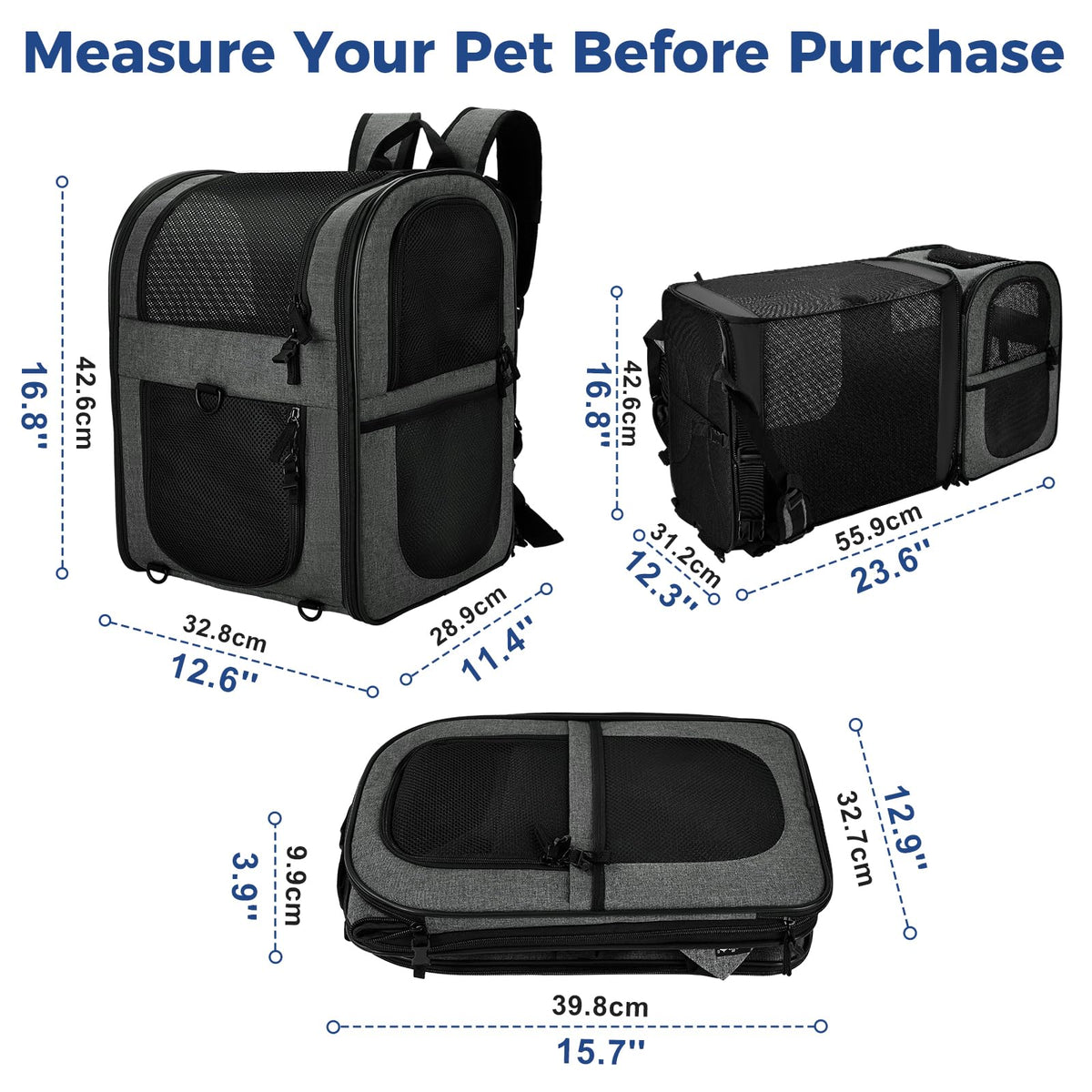 Apollo Walker Cat Carrier Backpack for Small Dogs and Cats Up to 18 lb