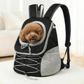 BARDIMIES Dog Carrier Backpack for Small Dogs 2-15 lbs, Breathable Front Chest & Back Pet Carrier, Puppy Backpack with Safety Tether for Hiking Walking, Shoulder Bag for Dog, Black Grey (M)