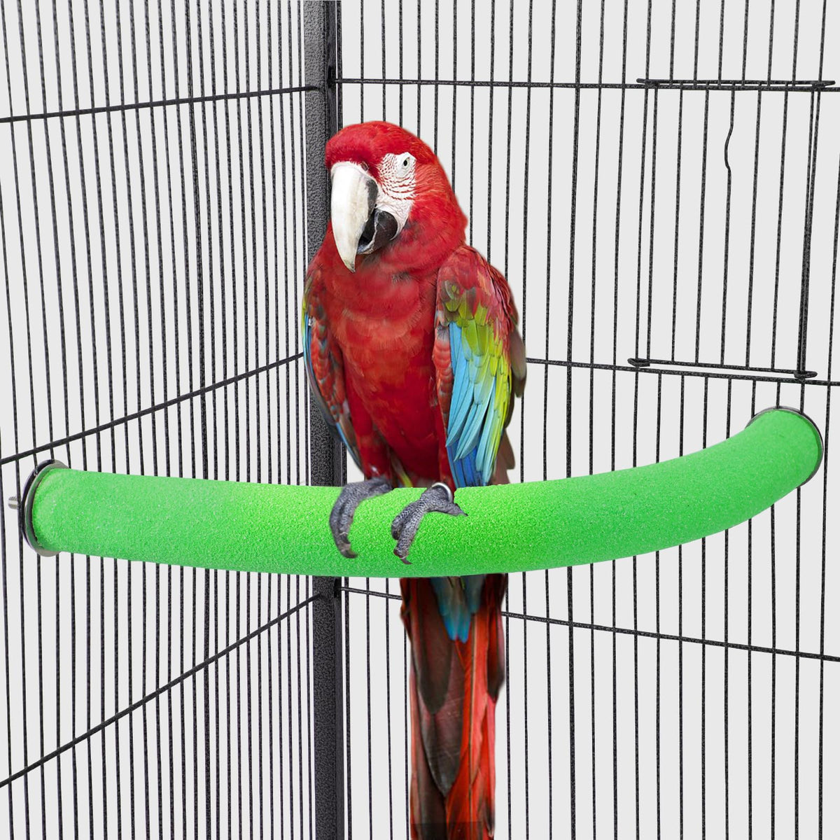 FrgKbTm U Shape Parrot Perch Stand Toy Bird Platform Sand Paw Grinding Clean Stick Exercise Conure Budgie Cockatiel Cage Accessories (Purple)