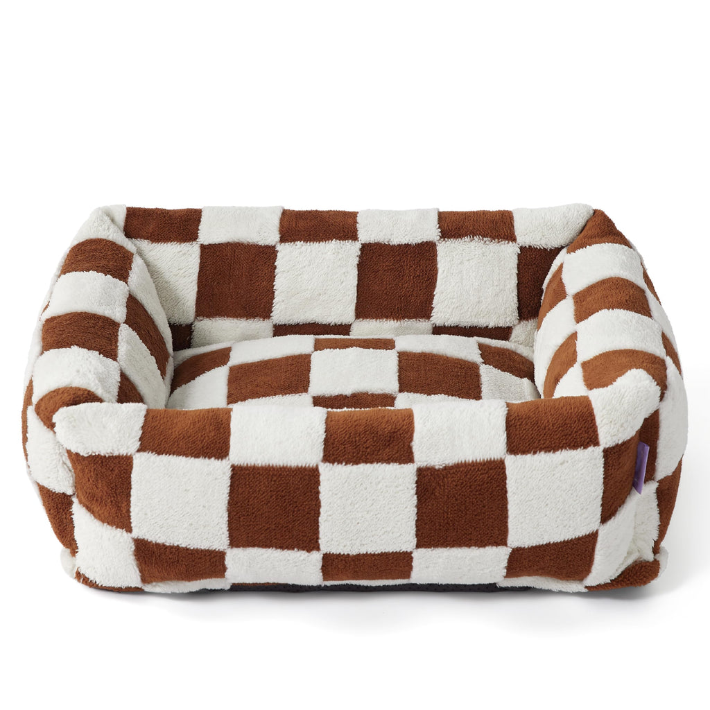 LE SURE Cute Dog Bed for Small Dogs Jacquard Washable Puppy Beds,25x21x7in