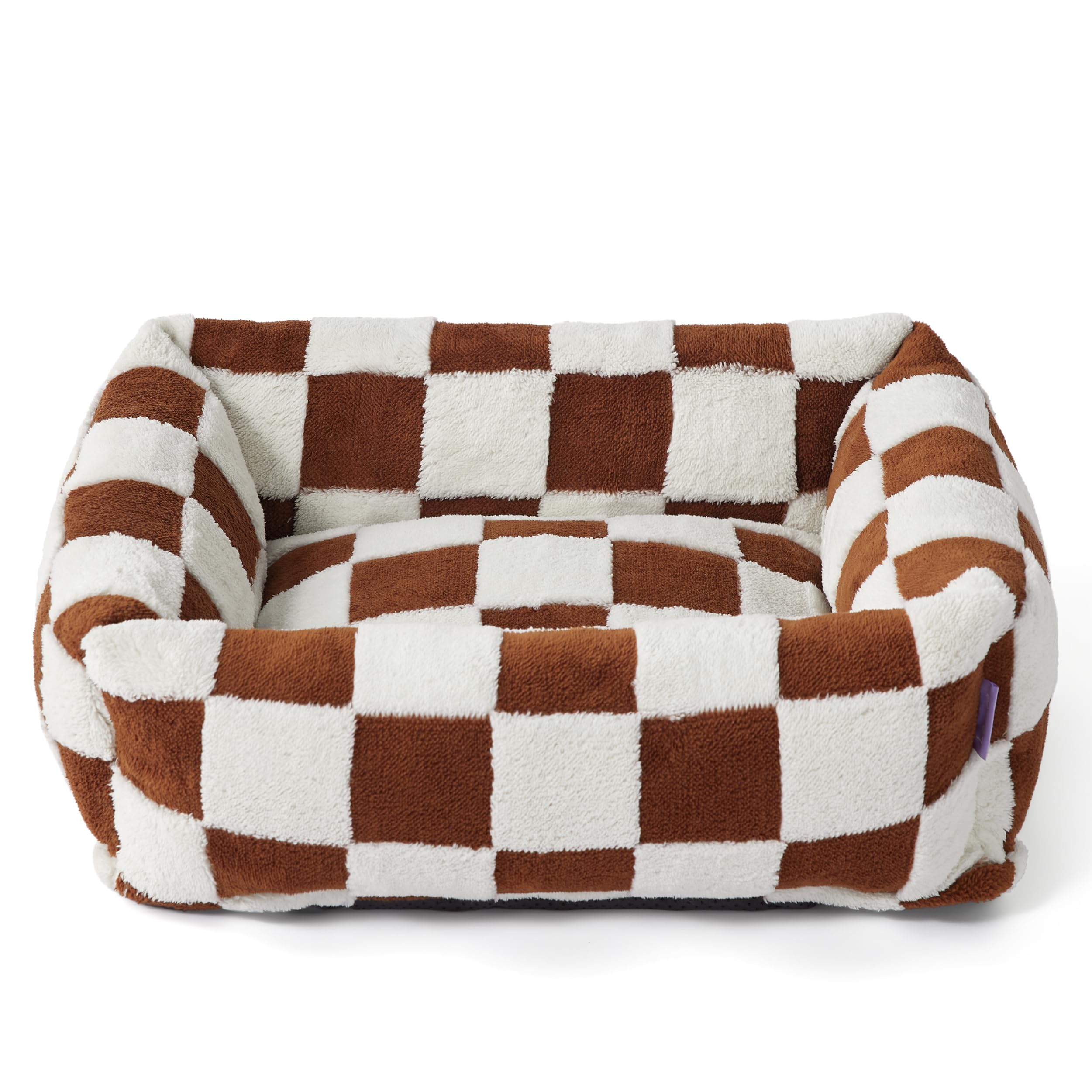 LE SURE Cute Dog Bed for Small Dogs Jacquard Washable Puppy Beds,25x21x7in