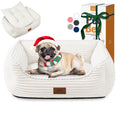 Zerbuger Orthopedic Dog Bed for Medium Dogs,Dog Sofa Beds Supportive Foam Pet Couch Bed with Removable Washable Mat and Nonskid Bottom (Medium, Cream)