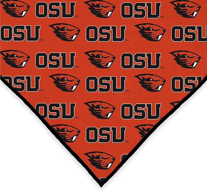 Oregon State Beavers Officially Licensed Bandana for Dogs and Cats | Fits Pets Great Gift Idea | Easy-to-Tie (Large, 28")