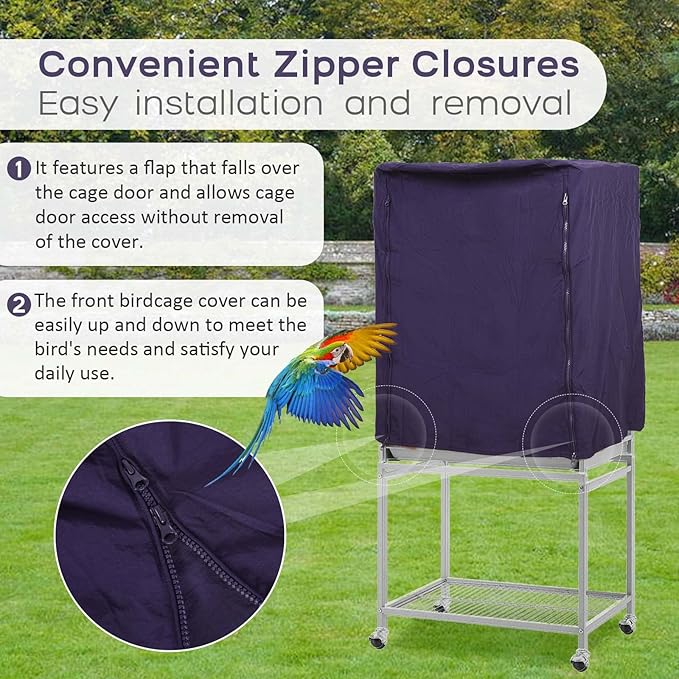 QBLEEV Birdcage Covers, Breathable Universal Bird Parrot Cage Cover Shade