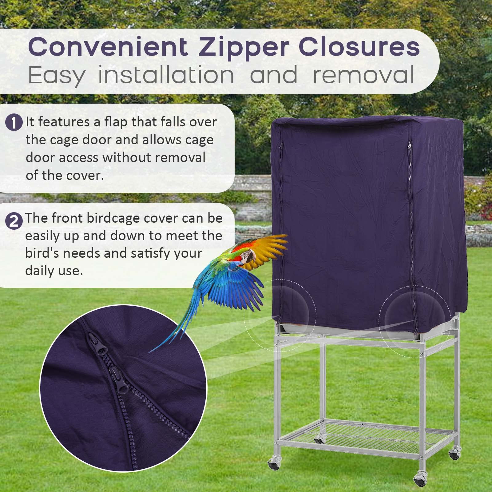 QBLEEV Birdcage Covers, Breathable Universal Bird Parrot Cage Cover Shade