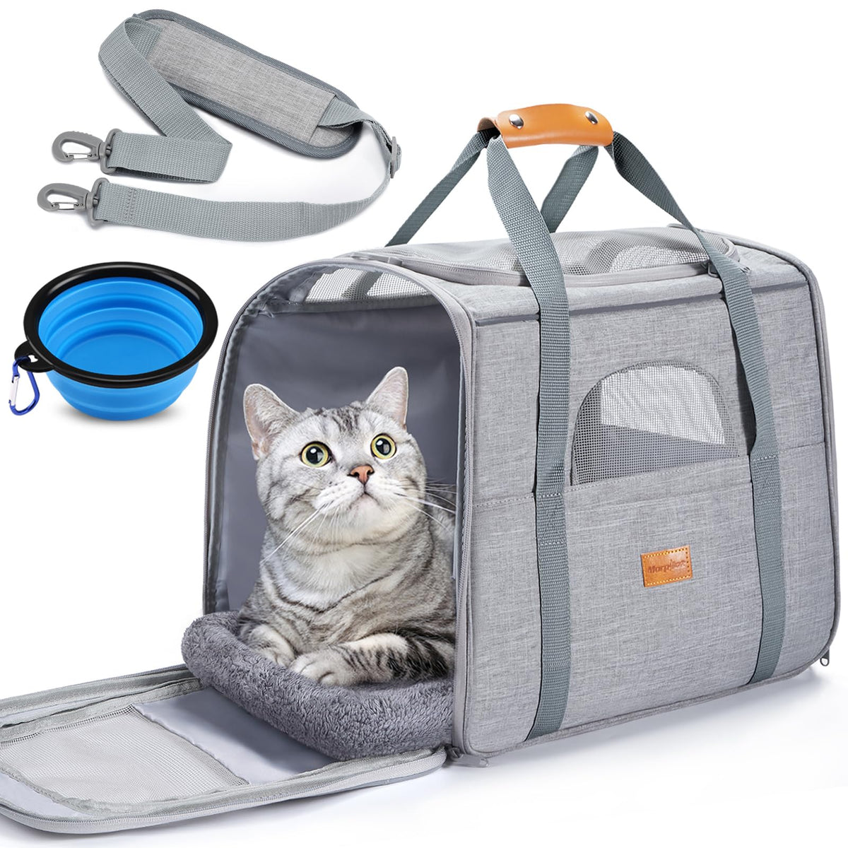 Morpilot Cat Carrier Soft for Large Medium Cats and Puppy up to 20lbs