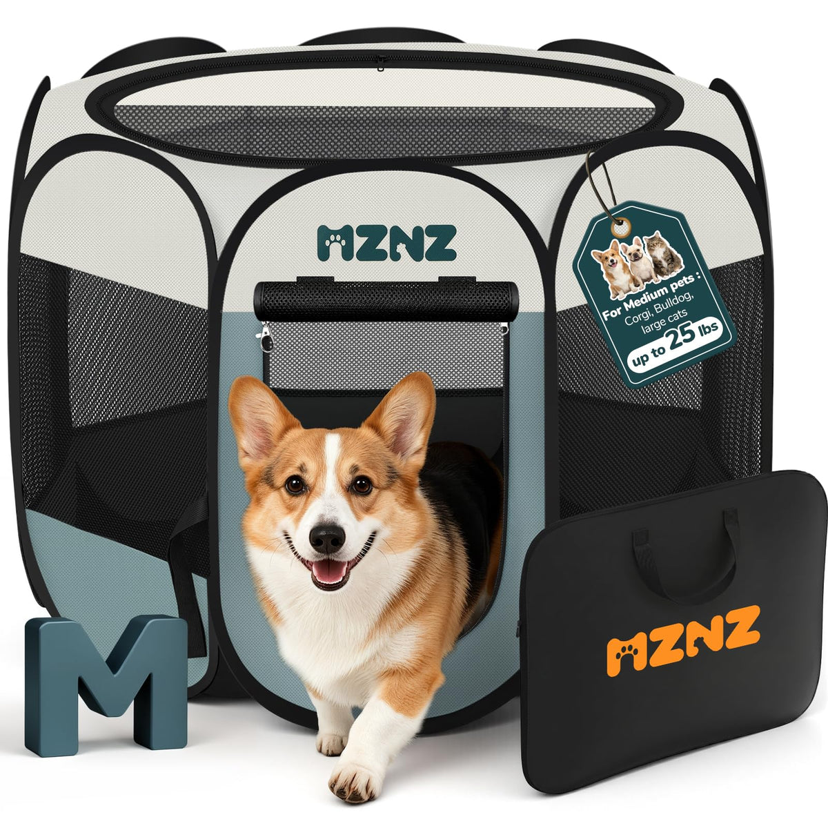 MZNZ Dog Cat Small Animal Puppy Playpen Crate, Small, Pink