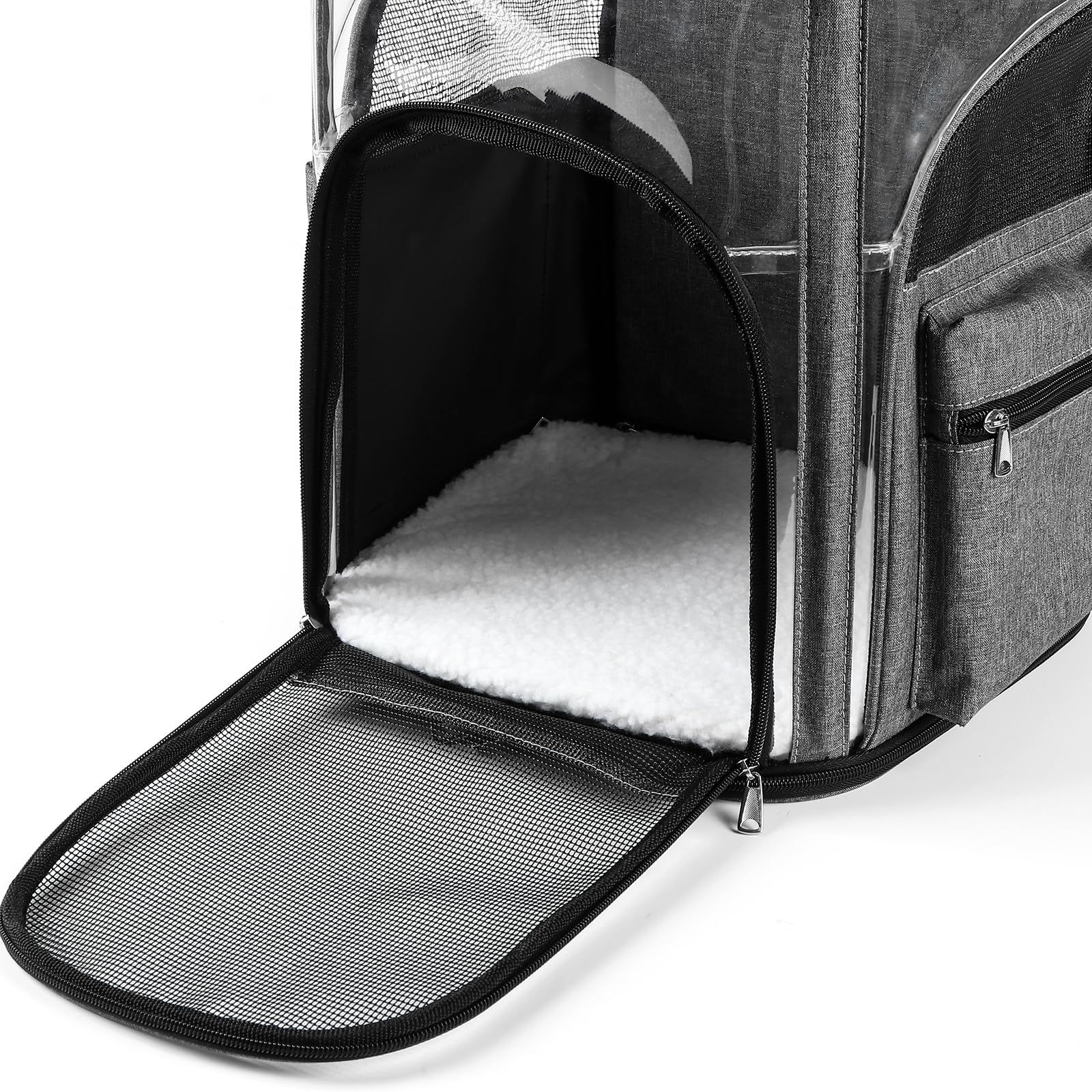 Beidingsen Cat Carriers Dog Carrier Pet for Small Medium Cats Dogs Puppies up to 25 Lbs, TSA Airline Approved Soft Sided, Collapsible Travel Puppy - Black Grey (M: 13" LX11.4 WX17.3 H, Black)