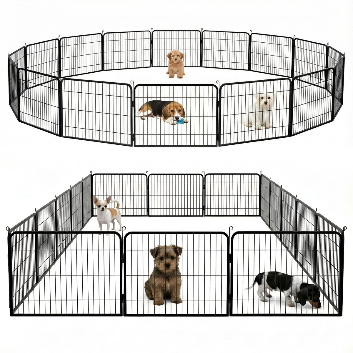 BestPet | Dog Playpen | 40", 12 Panels | Heavy Duty Metal Pet Exercise Pen