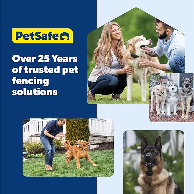 PetSafe Original Wireless Electric Fence for Dogs, Portable for Travel Covers Up to 1/2 Acre, Waterproof Collar for Pets 8lb+ with Tone/Static (Gray), from the Parent Company of Invisible Fence Brand