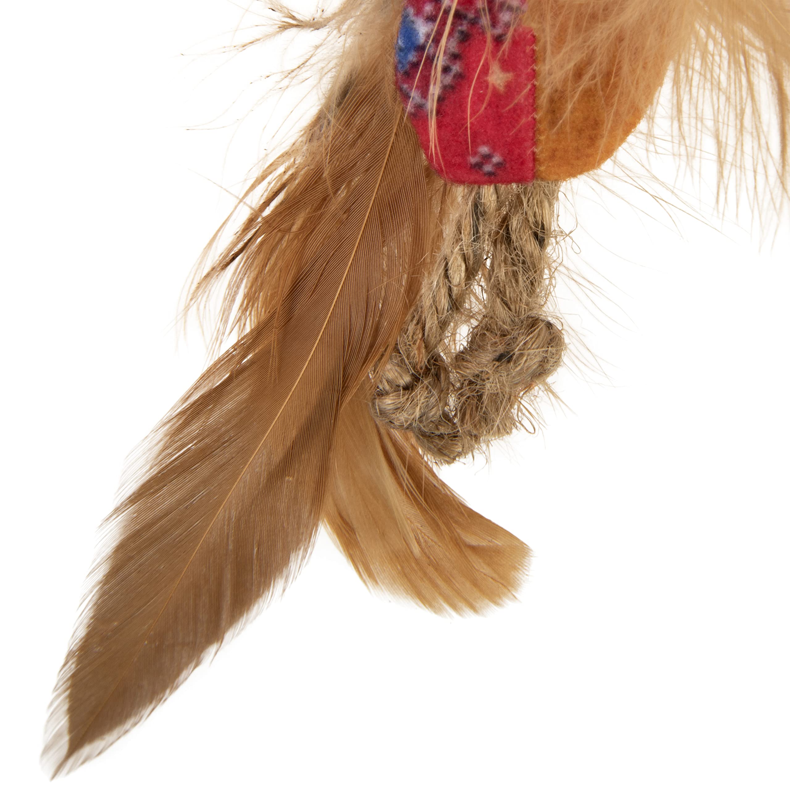 Instincts by SmartyKat 2-Pack HappyNip Love Mates Feather Birds Plush Cat Toys, Contains Catnip & Silvervine - Orange/Green, 2-Pack