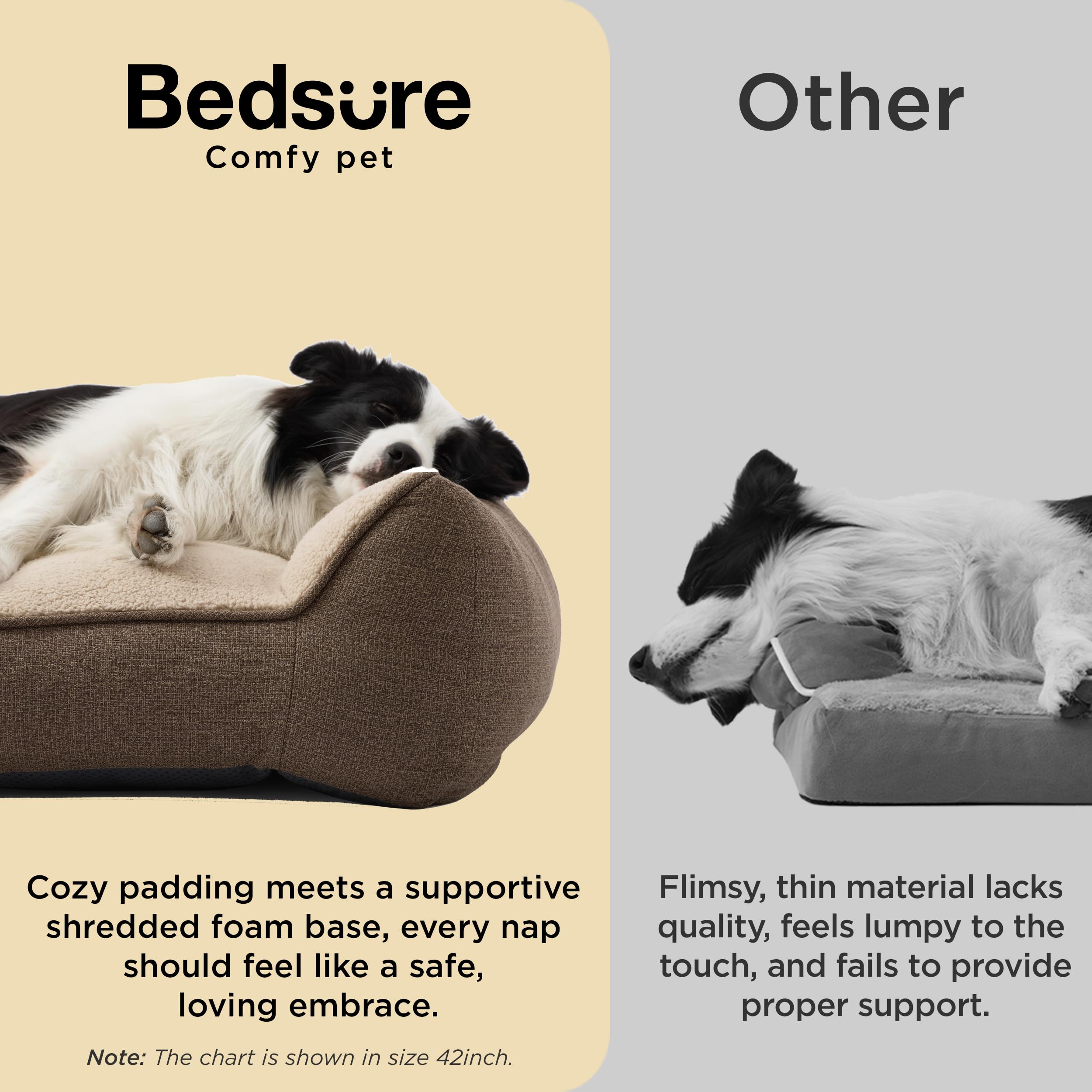 Bedsure SupportMax™ Extra Thick Orthopedic XL Dog Bed for Extra Large Dogs