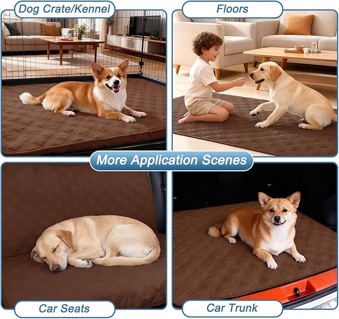 hyha Waterproof Dog Blanket, Reversible Pet Bed Blanket, Soft Sofa Couch Cover for Dogs Washable, Waterproof Pet Couch Covers for Sofa Puppy Cats Furniture Protector(30"x70", Brown/Brown)