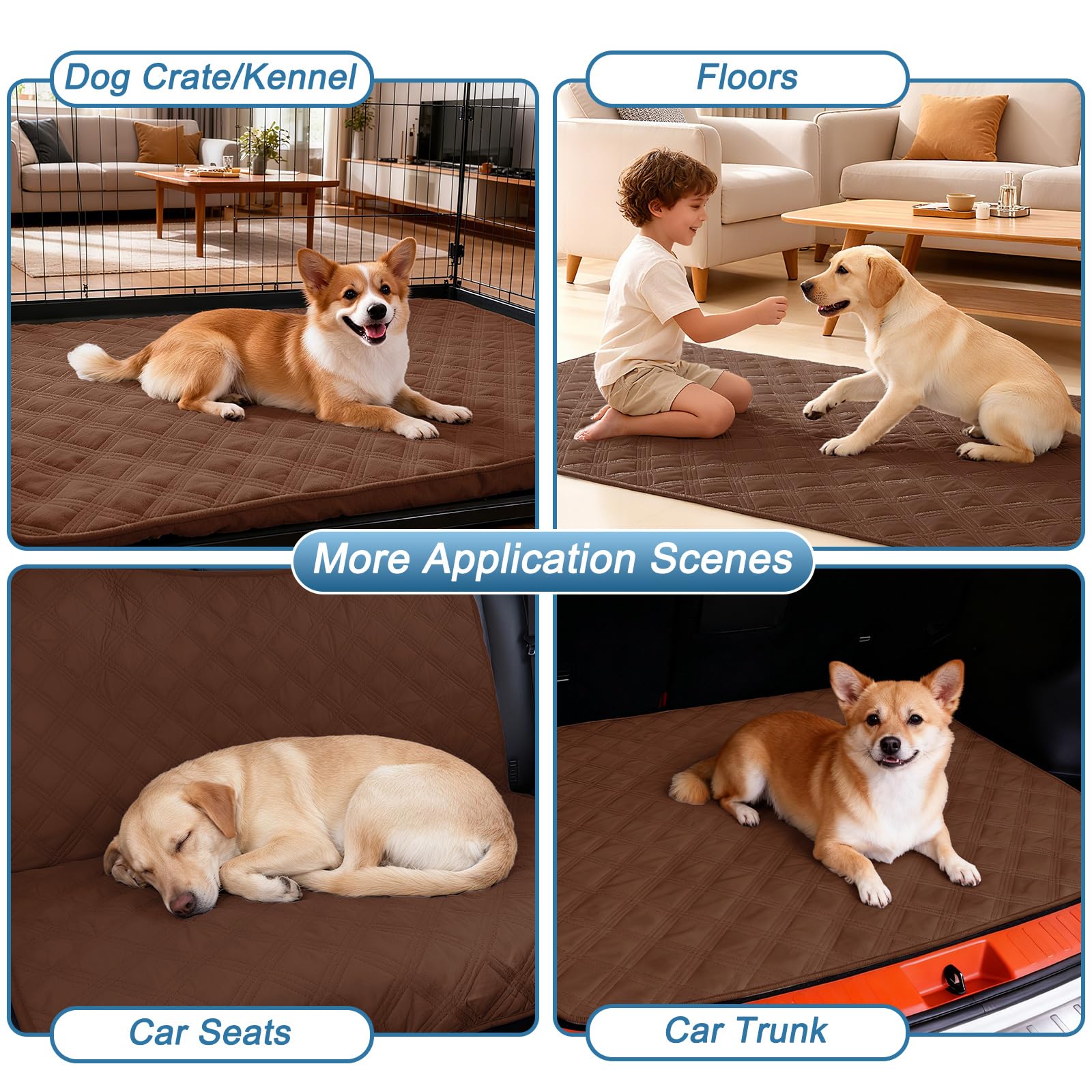 hyha Waterproof Reversible Dog Blanket, Soft Couch Cover for Dogs Washable
