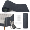 Cat Scratch Mat,118.5"x15.9" Trimmable Self-Adhesive Cats Scratch Carpet,Couch Protector from Cats Claw, Cat Scratch Furniture Protector, Indoor Furniture Protection for Chair, Wall,Sofa(Dark Gray)