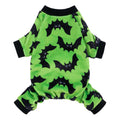 Fitwarm Halloween Bat Dog Pajamas, Funny Costumes for Small Dogs Boy Girl, Pet Outfit, Lime Green, Black, XXL