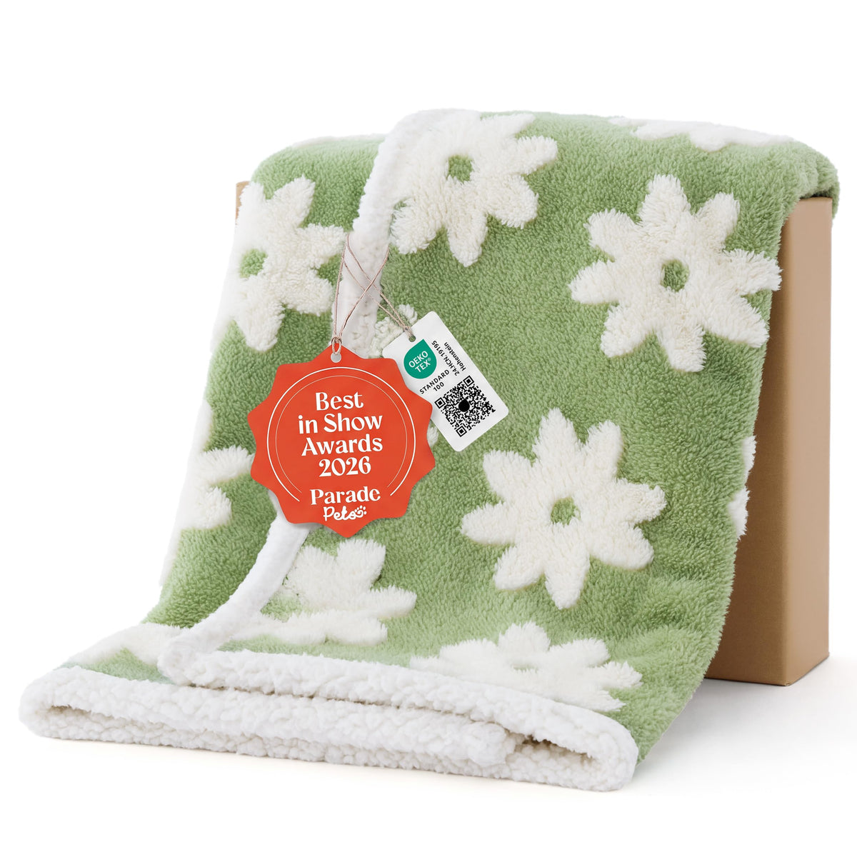 LE SURE Waterproof Dog Blankets for Small Dogs Cute Cozy 3D Jacquard,25x35