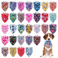 Pai Sence Paisley Dog Bandanas Bulk for Medium Dogs Sewn Edges 25" 30Pack M