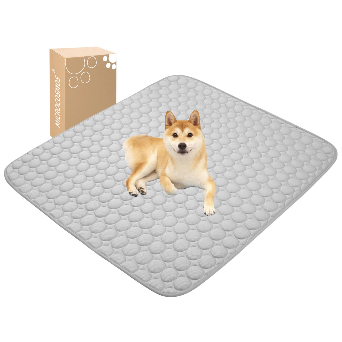 MICROCOSMOS Summer Cooling Mat & Sleeping Pad- Water Absorption Top, Easy Carry, EZ Clean, Materials Safe. Keep Cooling for Pets, Kids and Adults.(Navy Blue, 40" x 28")