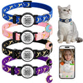 QR Code Breakaway Cat Collar 2-Pack, Safety Collar with Online Pet ID Profile, Flower Bell Collars for Lost Cat Prevention,Ideal for Girl Cats Boy Cats(Yellow&Green)