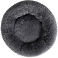 Calming Donut Dog Bed for Large Dogs Washable Pet Bed, Dark Grey, 31inchs