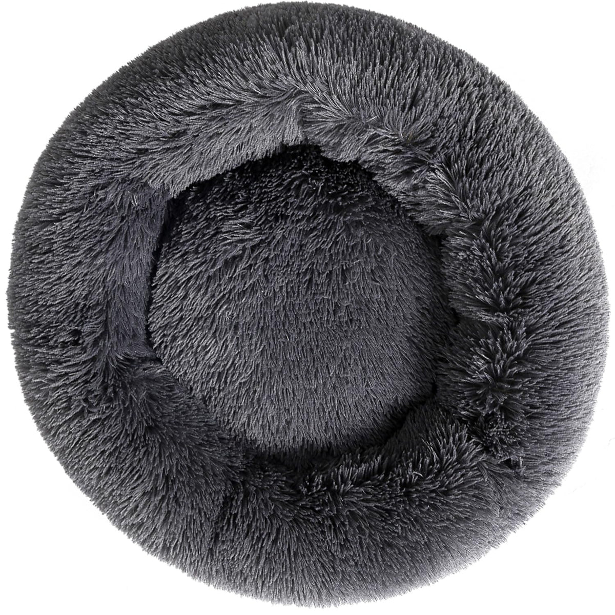 Calming Donut Dog Bed for Large Dogs Washable Pet Bed, Dark Grey, 31inchs
