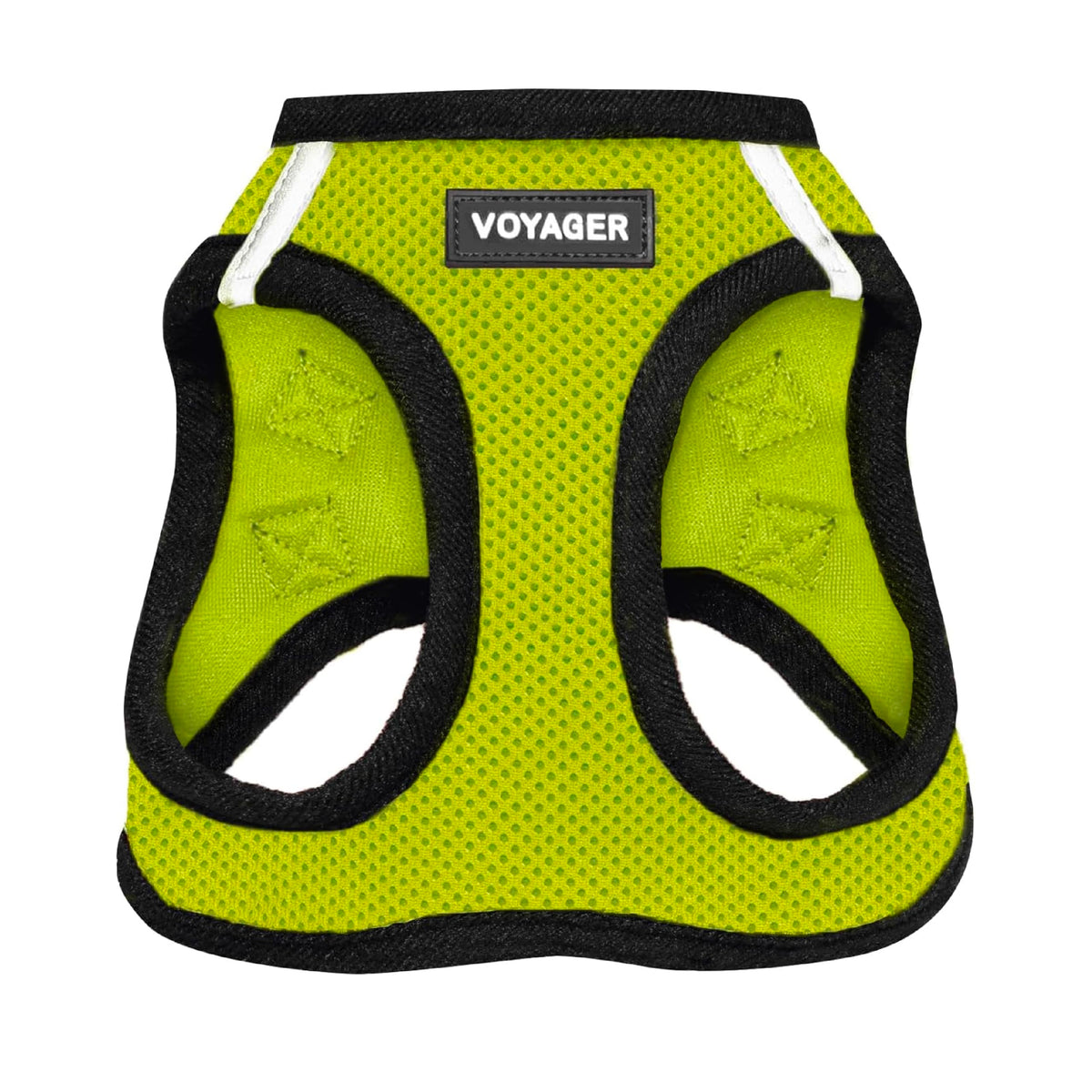 Voyager Step-in Air Dog Vest Harness - Lime Green/Black Trim, Medium