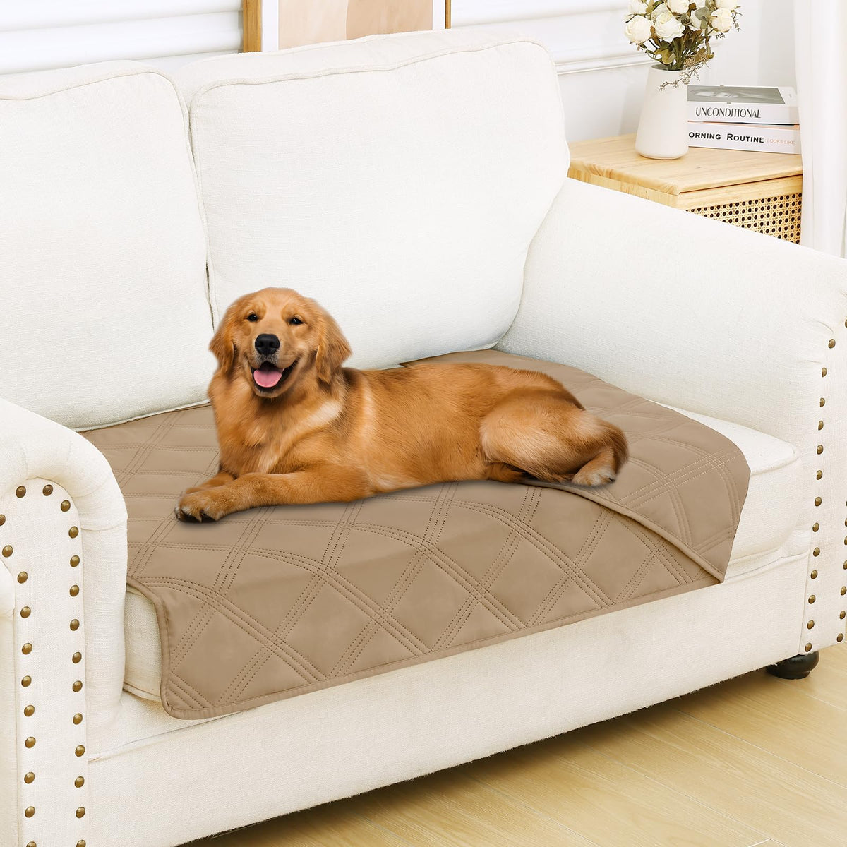 Smiry Waterproof Dog Bed Cover, Reversible Pet Blanket for Sofa Couch