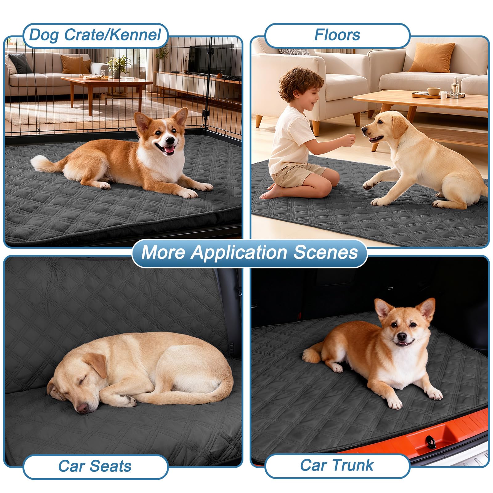 hyha Waterproof Reversible Dog Blanket, Soft Couch Cover for Dogs Washable