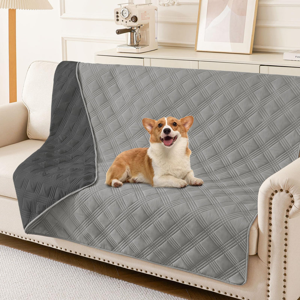hyha Waterproof Reversible Dog Blanket, Soft Couch Cover for Dogs Washable — 30x53 Inch — 52x82 Inch