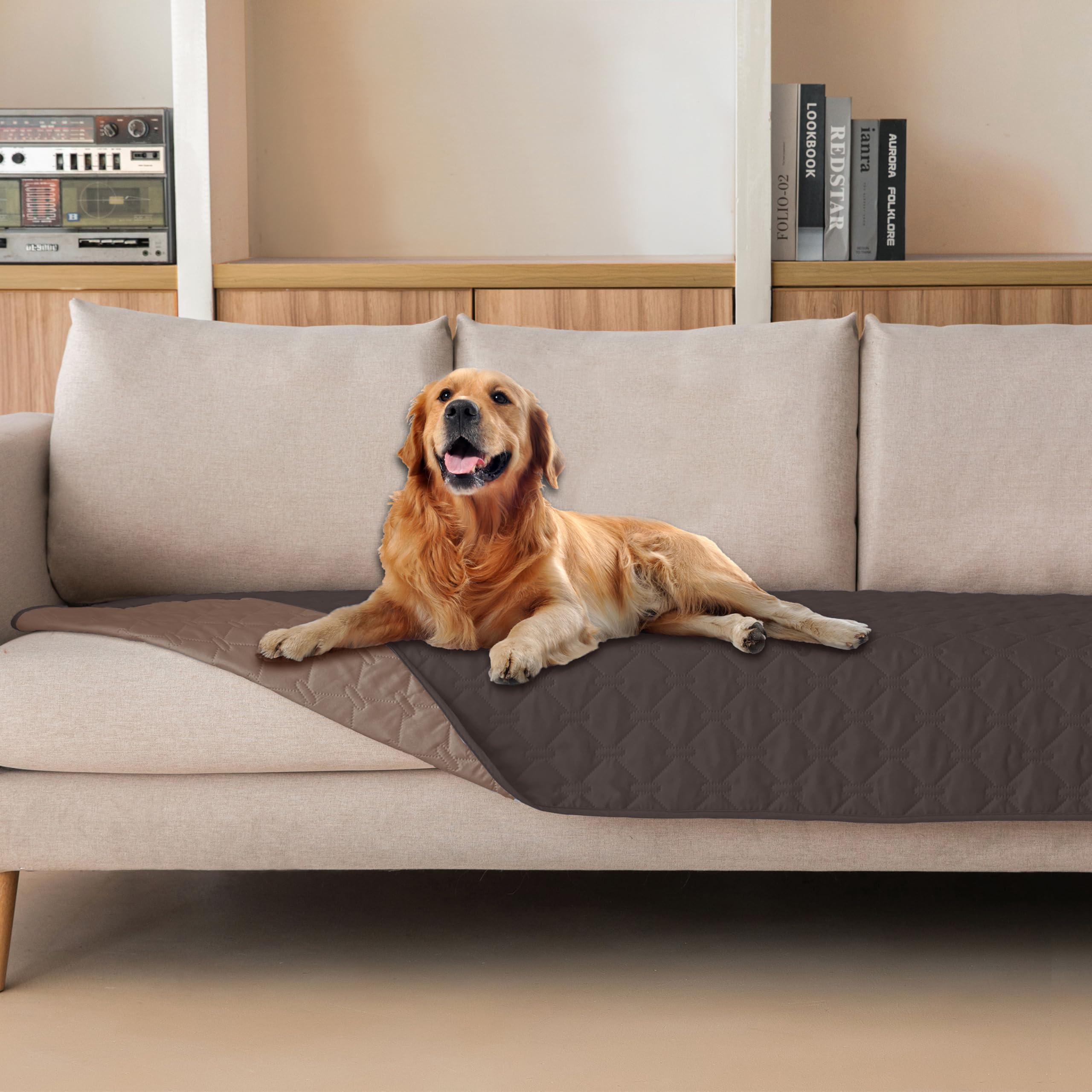 gogobunny 3X Stronger Waterproof Pet Blanket, Scratch Proof Furniture Protector for Dogs Cats, Reversible Cover 82x120 Inch — 30x80 Inch (Pack of 1)