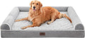 WESTERN HOME Large Dog Bed, Orthopedic Dog Beds with Waterproof Lining, XL Pet Couch with Removable Washable Cover and Nonskid Bottom, Grey
