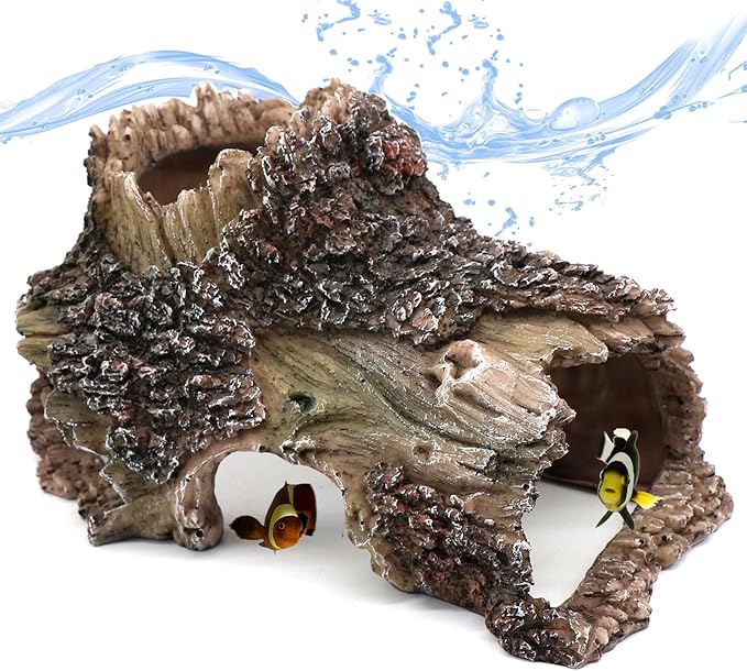 relaqcc Aquarium Decor Hideaway Cave, Betta Fish Tank House Accessories for Amphibians, Goldfish, Shrimp, Conch