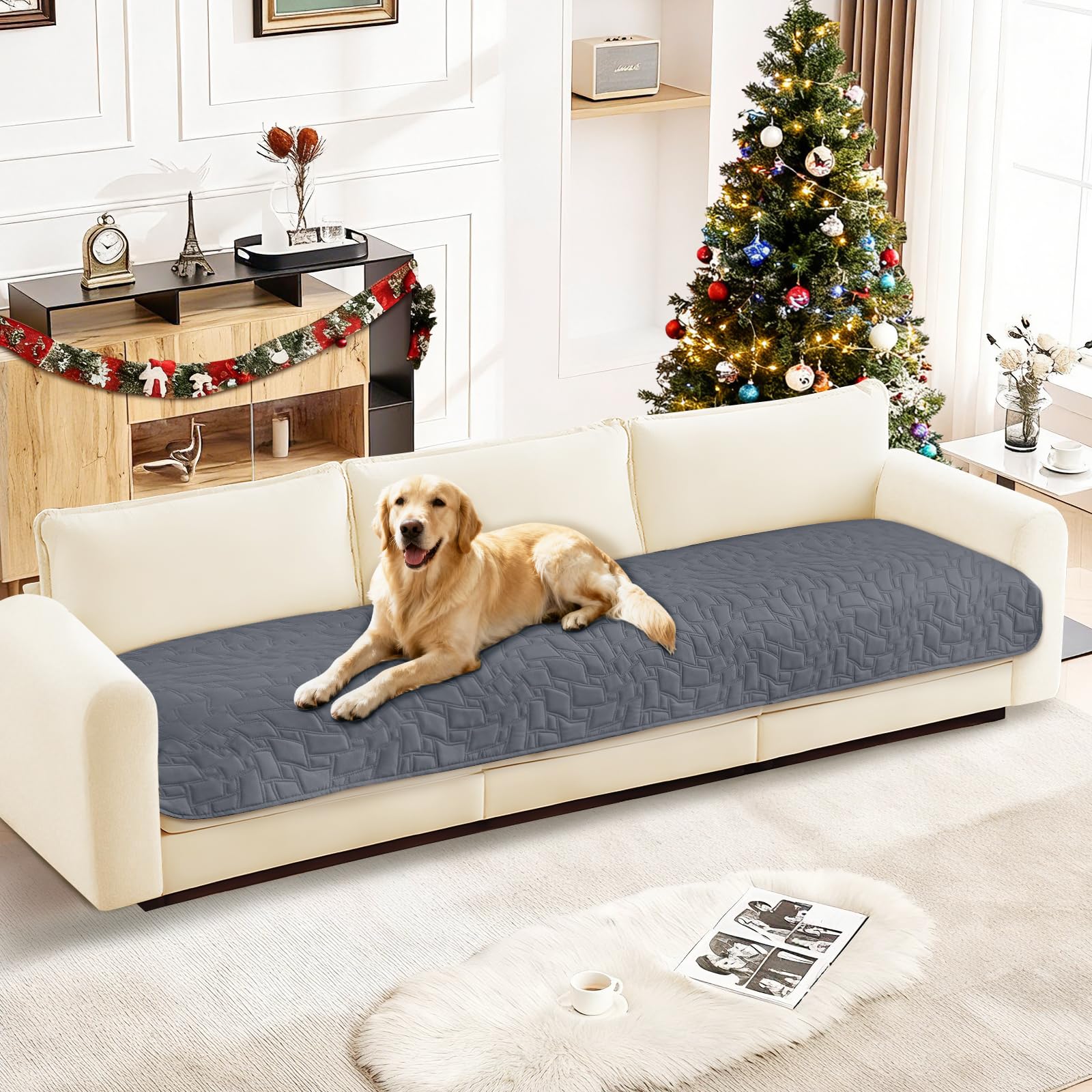 CYCMACO Waterproof Couch Covers for Pets, Waterproof Dog Bed Cover, Anti-Slip Soft Dog Blankets, Couch Cover for Dogs Washable, Pet Blanket for Puppy Large Dogs Cat (30x70 Inch, Dark Grey)