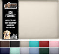 GORILLA GRIP 100% Waterproof Raised Edge BPA Free Silicone Pet Feeding Mat, Dog Cat Food Mats Contain Spills Protects Floors, Placemats for Cats and Dogs Water Bowl, Pets Accessories 28x18 Cream