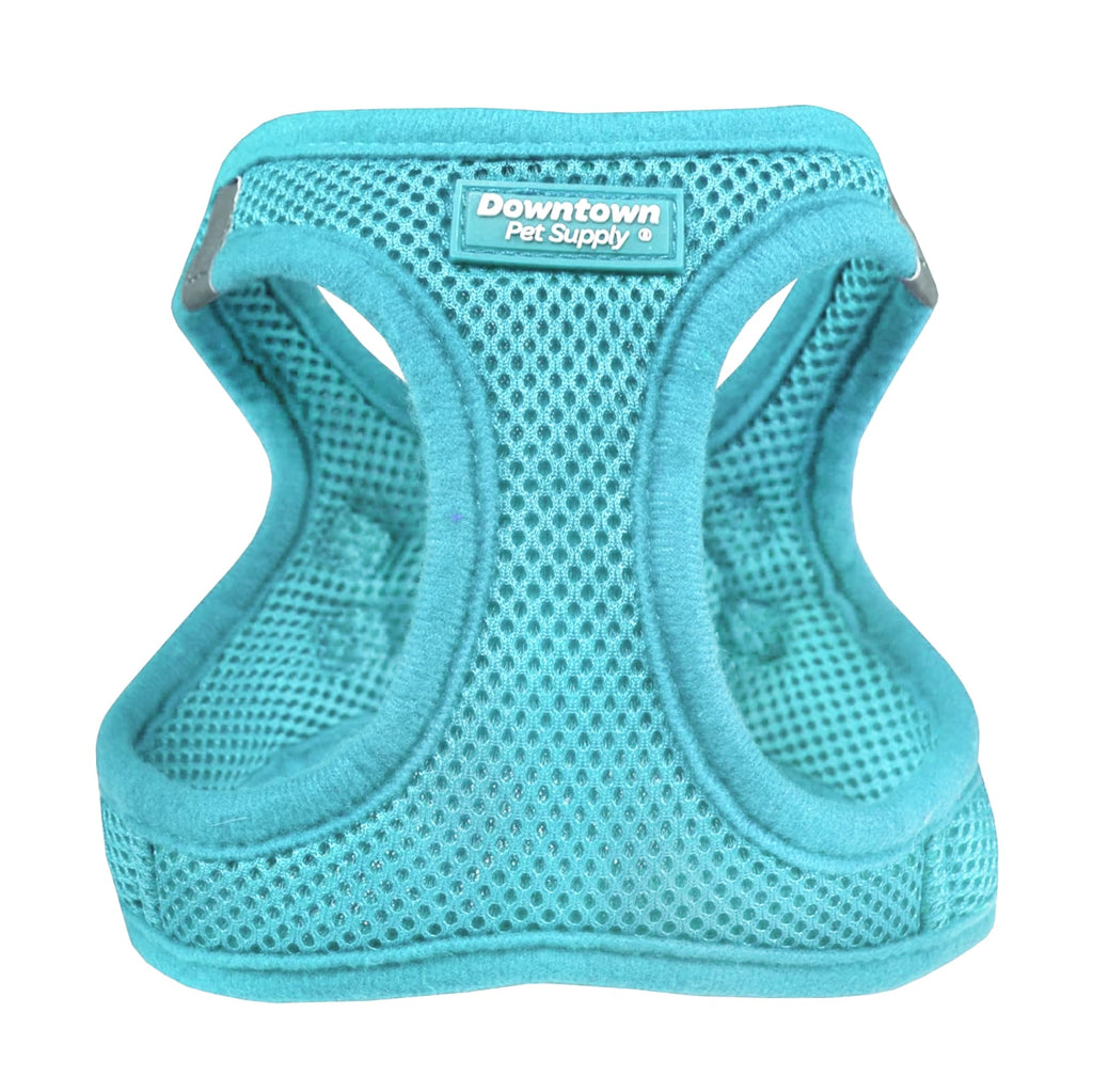 Downtown Pet Supply Step-in Dog Harness – No Pull, Adjustable Padded Mesh with Reflective Trim, Secure Buckle Strap – Comfortable & Breathable Small Dog Harness, Large, Light Blue