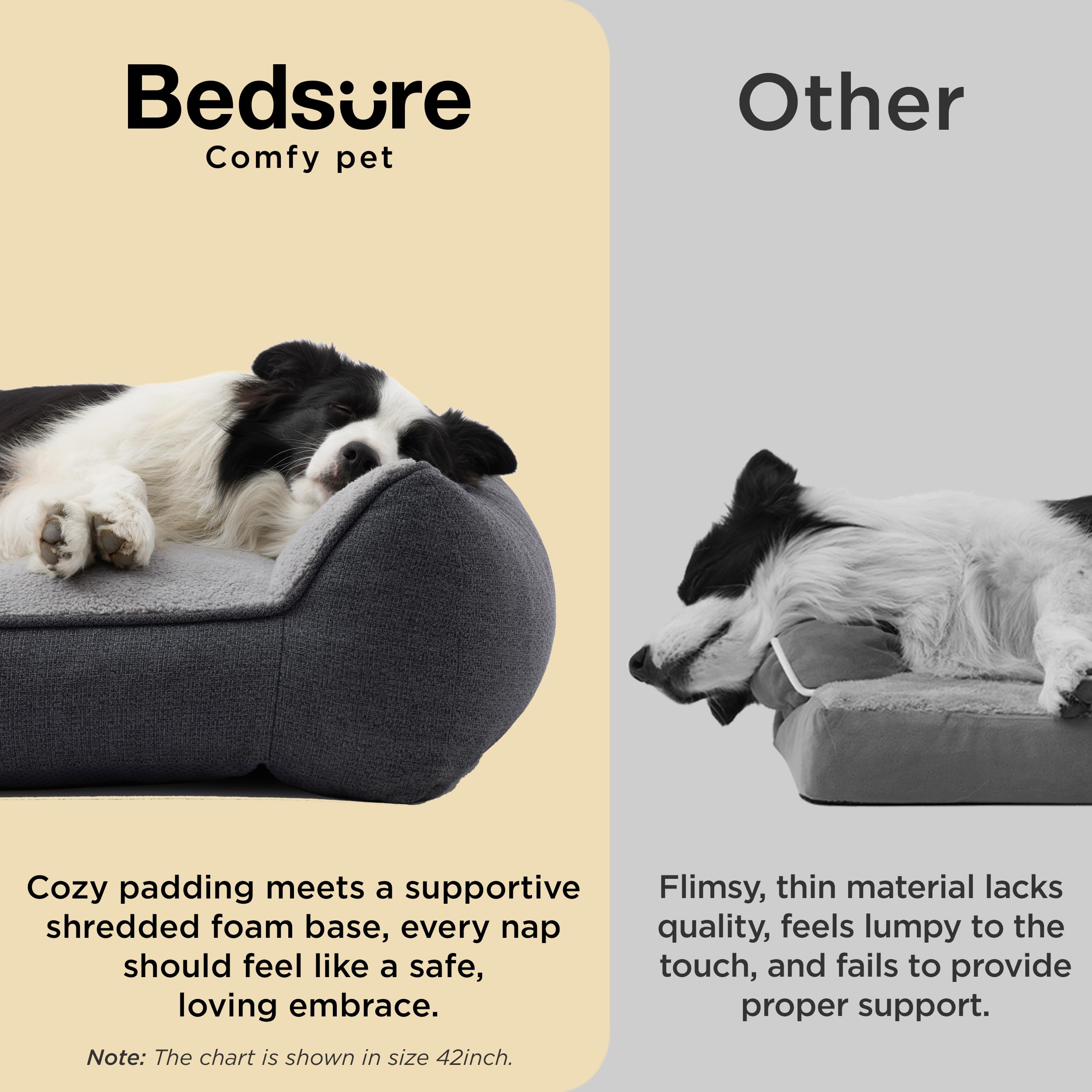 Bedsure SupportMax™ Extra Thick Orthopedic Dog Beds Large Sized Dog