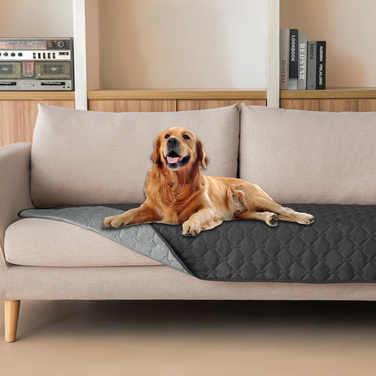 gogobunny Waterproof Blanket, Couch Covers for Dogs, Reversible Protector