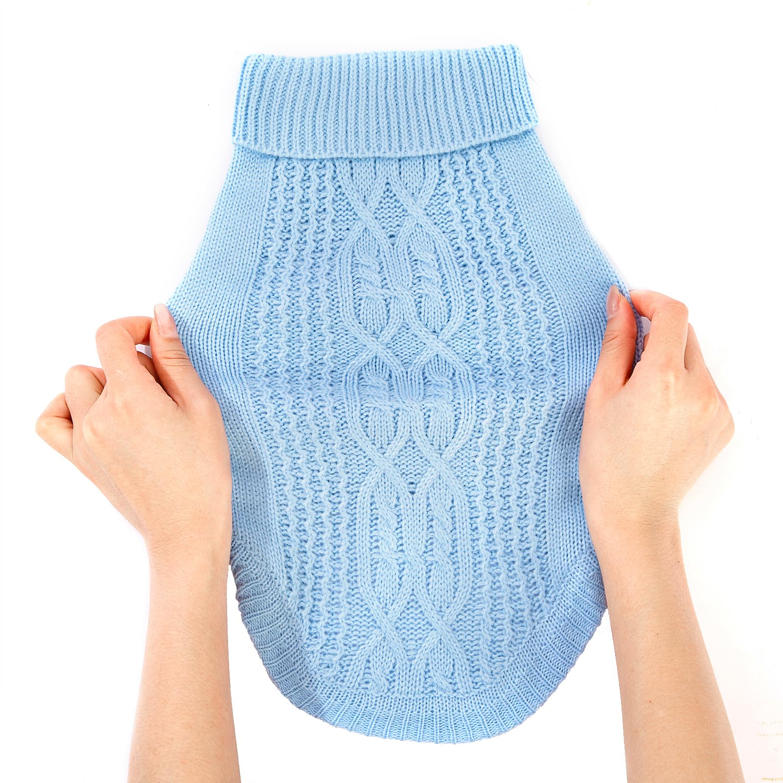 Jnancun Cat Sweater Stretchy,19 Colors,6 Sizes,Snug Winter (Blue, X-Small, Vest)
