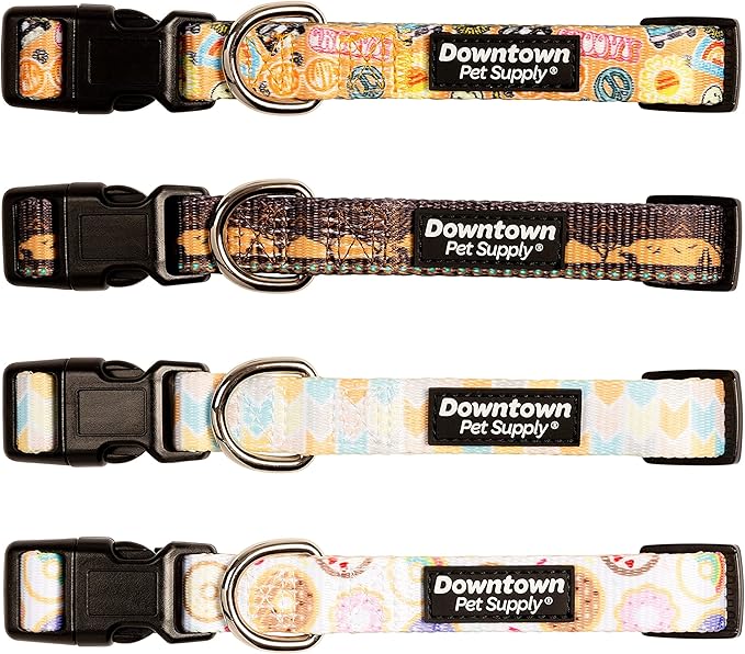 Downtown Pet Supply - Best & Fancy Dog Collar - Lightweight Adjustable with Quick Buckle & D-Ring - Hand Wash Safe - Sahara - M