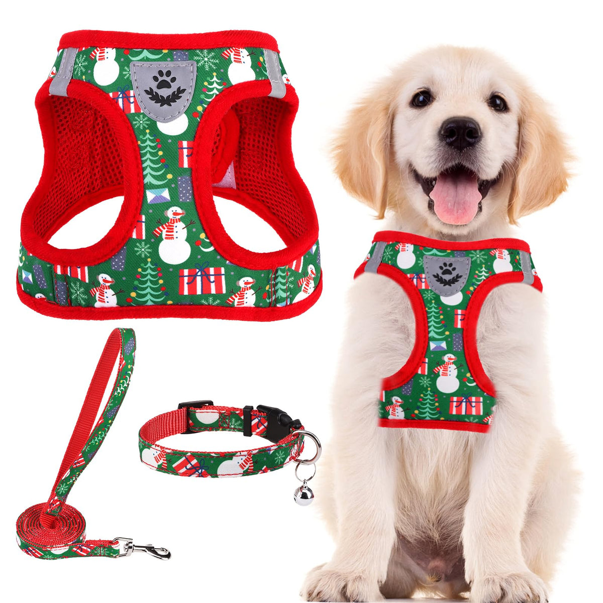 PUPTECK Dog Harness, Collar and Leash Set No Pull for Small Medium Sized