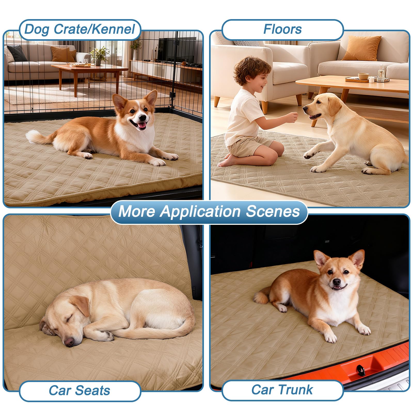 hyha Waterproof Reversible Dog Blanket, Soft Couch Cover for Dogs Washable