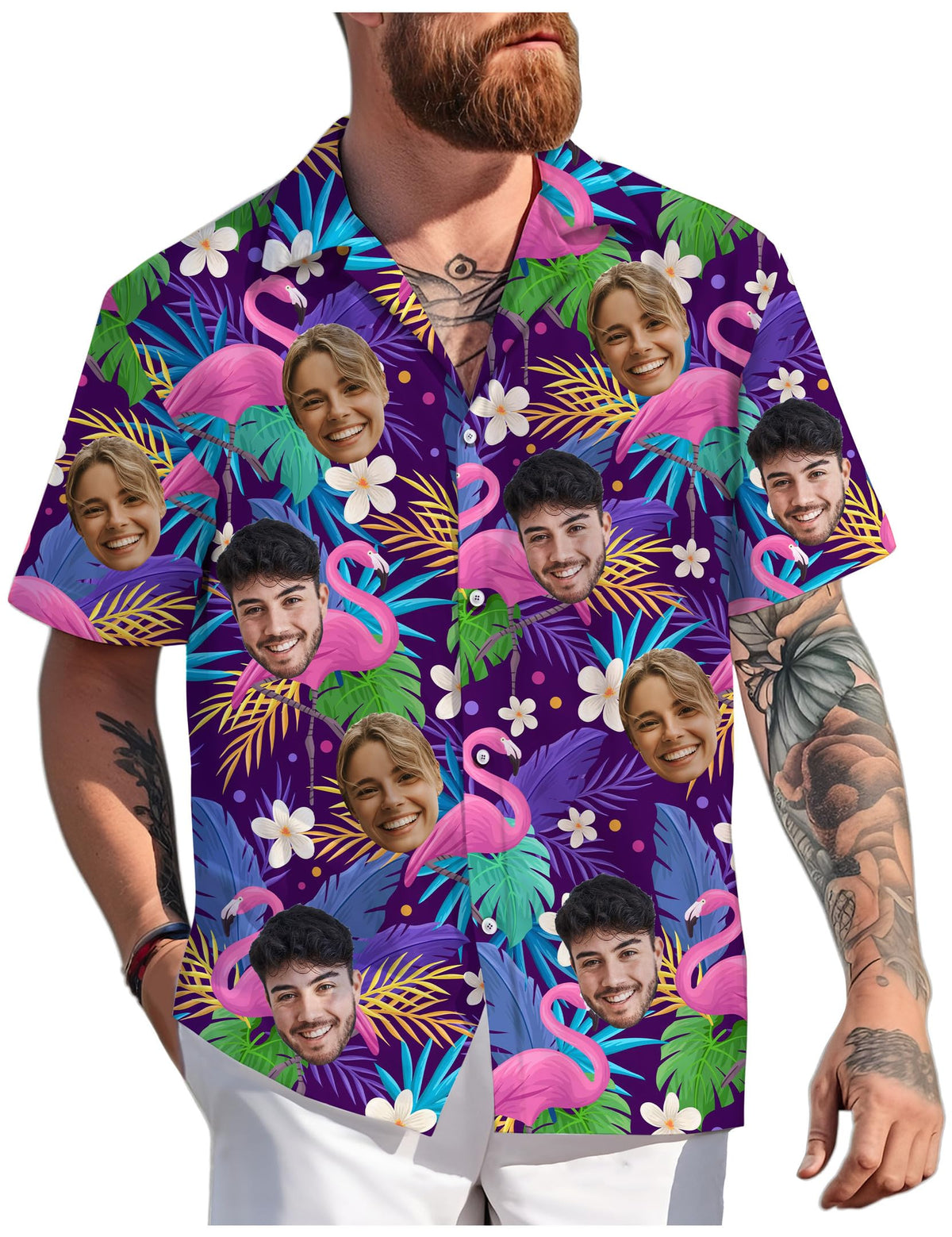 Custom Hawaiian Shirt with Face - Shirts with Faces on Them Custom, Custom Hawaiian Shirt with Pet Face, Funny Dog Hawaiian Shirts, Tropical Vacation Gift for Pet Lovers, Beachwear