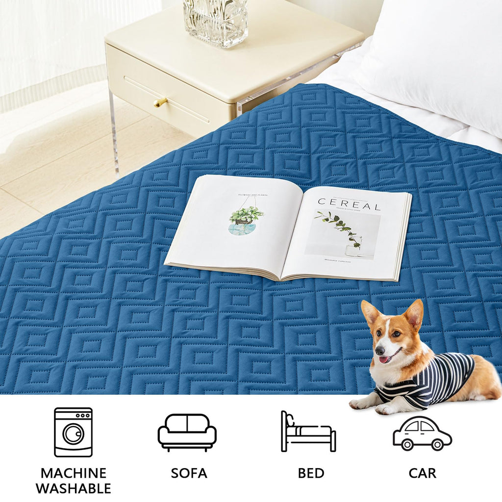 hyha Waterproof Reversible Dog Blanket, Pet Blanket for Sofa Couch