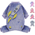 Dog Sweaters Small Girl Warm Fleece Pajamas, Cute Extra Small Dog Clothes, 4 Legs Puppy Jumpsuit Pjs Soft Stretchy Doggie Onesies Pet Outfit Apparel for Chihuahua Yorkie, Navy Blue, XXXS