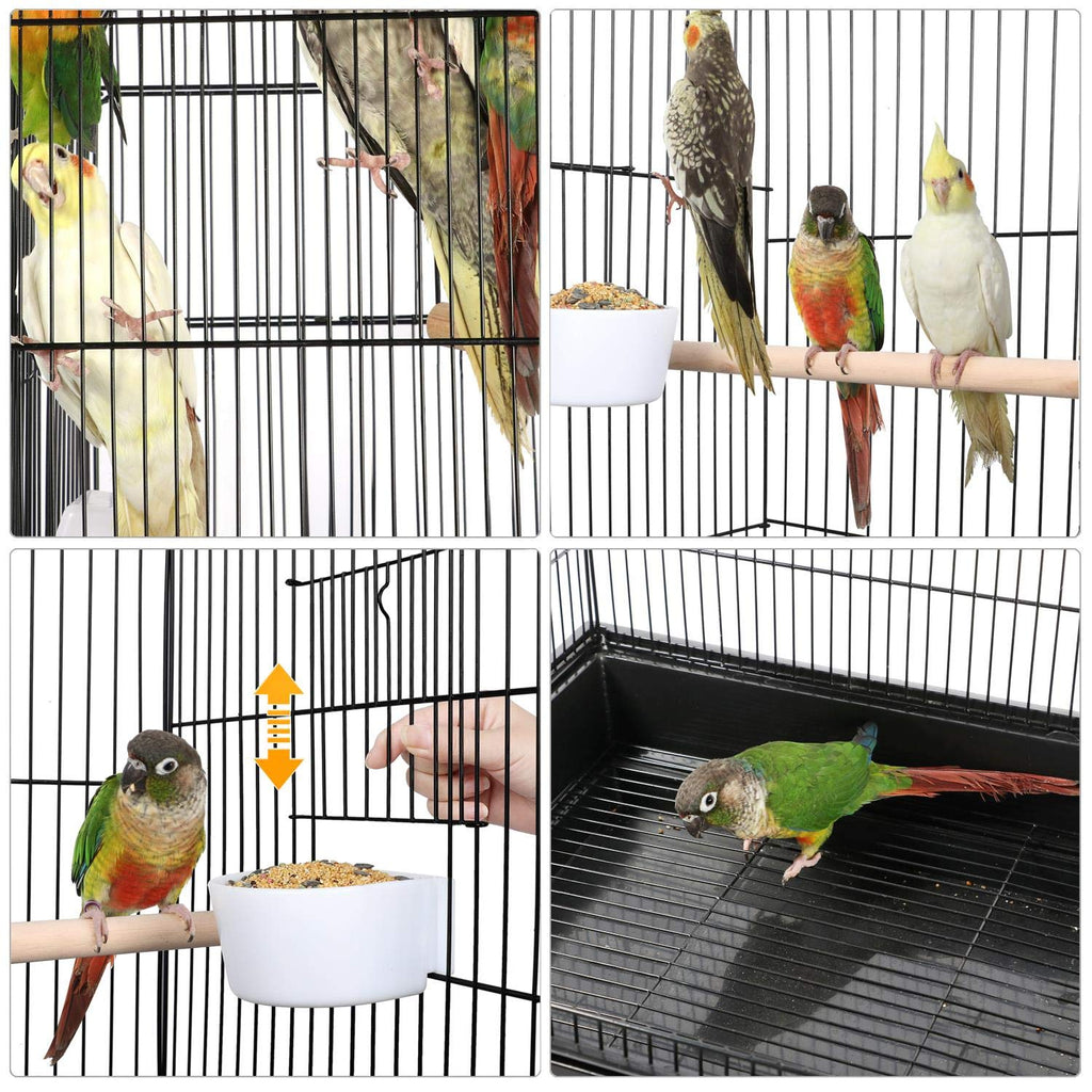 Yaheetech 53.5" Open Top Parrot Bird Cage with Detachable Rolling Stand, Roof Play Flight Cage for Cockatiels, Sun Conures, Green Cheek Conures & Small to Medium Parrots