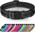 Joytale Reflective Dog Collar, Adjustable Neoprene Padded, Black L