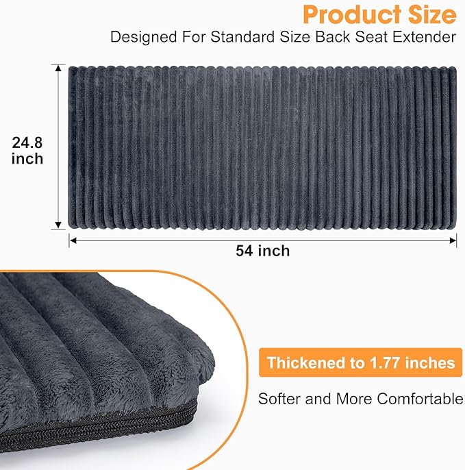 FURTIME Backseat Pet Bed Mat, Non-Slip Washable Dog Bed for Car Back Seat