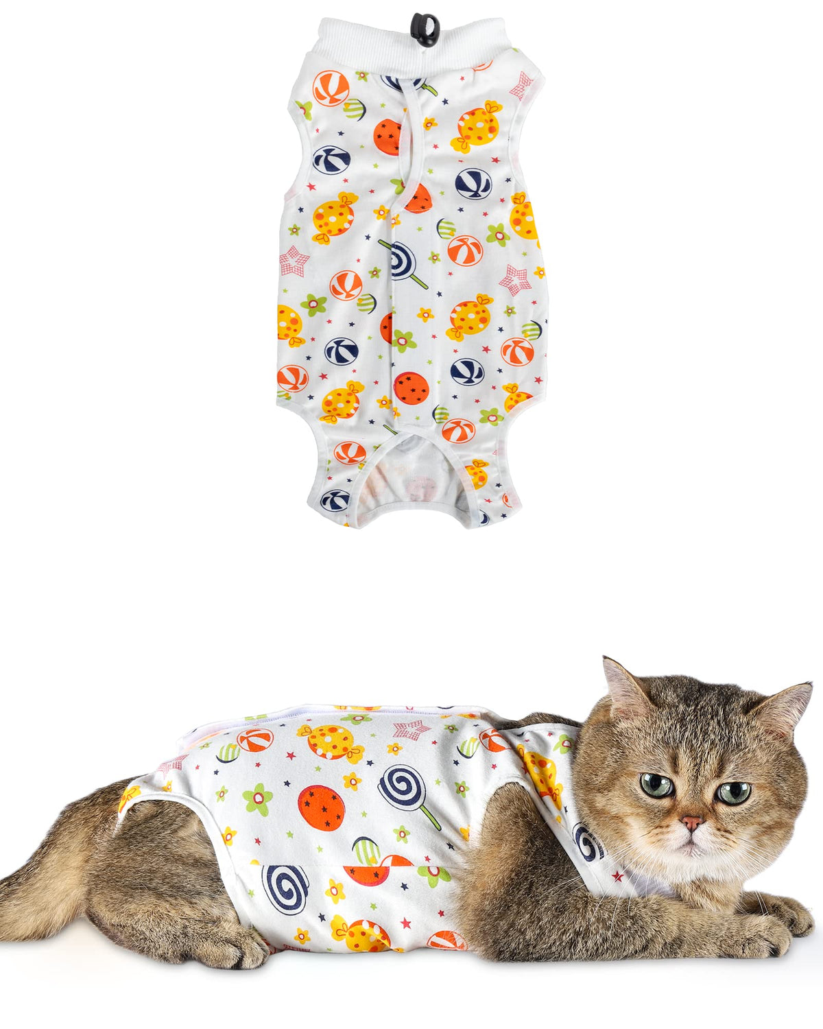 ANWA 2 Pack Cat Recovery Suit Female, Breathable Cat Surgery Recovery Suits